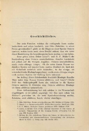 Beiträge zur Anatomie und Histologie von Iaera marina