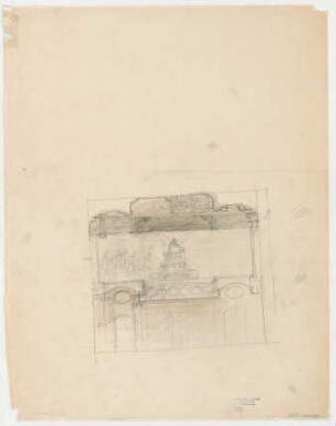 Thiersch, Friedrich von; München; Justizpalast - Wandmalerei - Entwurf (Ansicht)