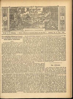 Ausgabe vom Sonntag, den 30. August 1908.
