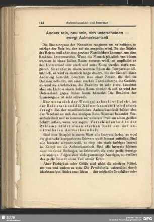 Anders sein, neu sein, sich unterscheiden - erregt Aufmerksamkeit
