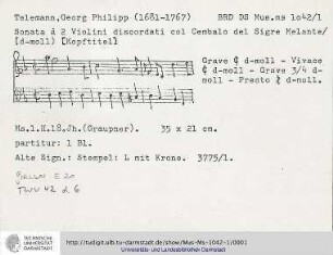 Sonate d-moll