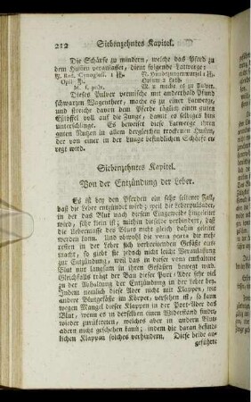 Siebenzehntes Kapitel. Von der Entzündung der Leber.