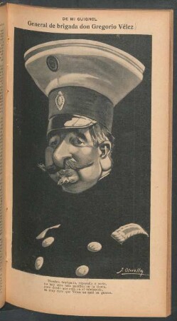General de brigada don Gregorio Vélez - [Caricatura] : De mi Guignol