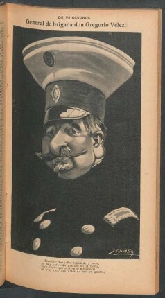 General de brigada don Gregorio Vélez - [Caricatura] : De mi Guignol