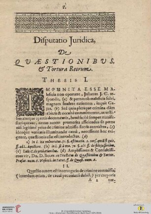 De questionibus, & Tortura Reorum