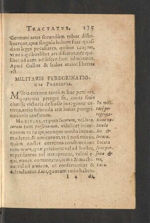 Militaris Peregrinationis Praecepta.