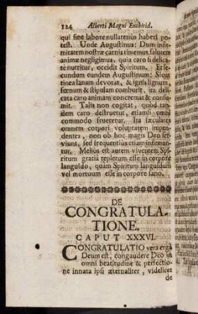 124-133, Caput XXXVI. De Congratulatione. - Caput XXXVI. De Confidentia.
