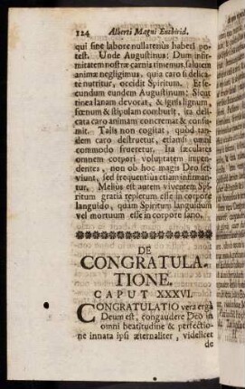 124-133, Caput XXXVI. De Congratulatione. - Caput XXXVI. De Confidentia.