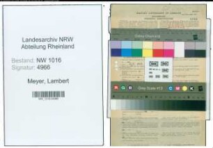 Entnazifizierung Lambert Meyer , geb. 29.03.1908 (Landwirt)