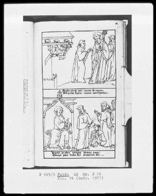 Illustrationen zur Vita Sancti Benedicti & Bis-Bini-Vita — ---, Folio 16 rectoBildseite