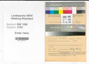 Entnazifizierung Heinz Emde , geb. 31.05.1905 (Buchhalter)