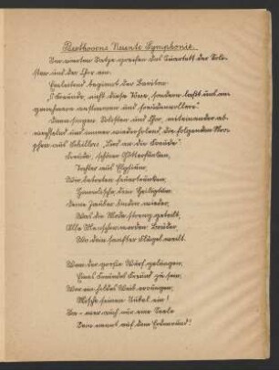 Beethovens Neunte Symphonie.