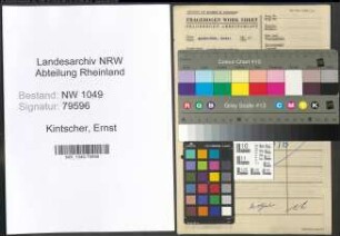 Entnazifizierung Ernst Kintscher , geb. 00.00.0000 (Justizinspektor)