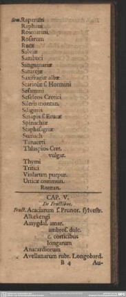 Cap. V. De Fructibus