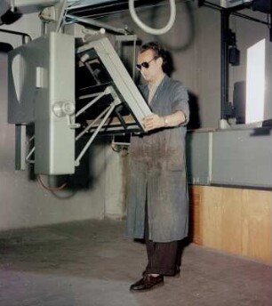 Arbeiter im Druckhaus Einheit