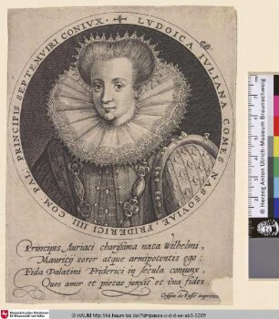 Ludoica Iuliana Comes Nassoviae, Friderici IIII. Com: Pal: Principis Septemuiri Coniux