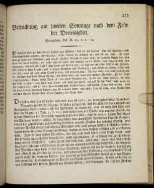 [47.] Betrachtung am zweiten Sonntage nach dem Feste der Dreieinigkeit. - [52.] Predigt am fünften Sonntage nach dem Feste der Dreieinigkeit.