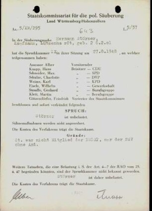 Störzer, Hermann