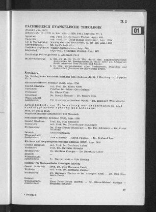 Fachbereich Evangelische Theologie