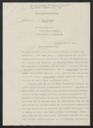 Brief an Frieda Kwast-Hodapp, 26.05.1920