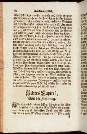 Achtes Capitel, Von der Hofnung.