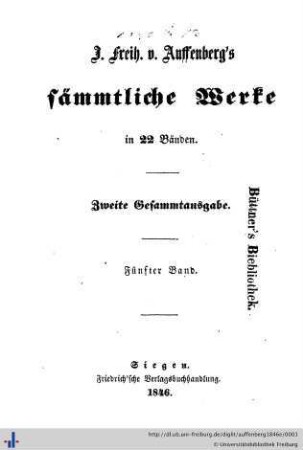 Das Opfer des Themistokles / Die Verbannten: J. Freih. v. Auffenberg's sämmtliche Werke: in 22 Bänden
