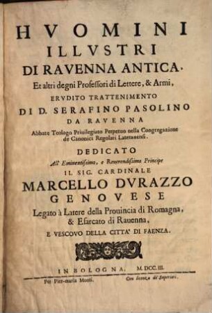 Huomini illustri di Ravenna antica