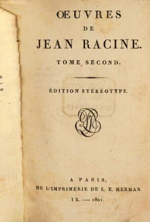 Oeuvres de Jean Racine, 2