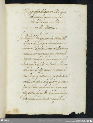 [Text 3:] Ragguaglio del successo della guerra mossa l‘Anno 1579 dal Re di Polonia e il Duca di Moscovia