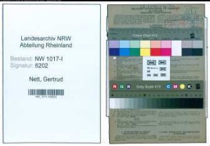 Entnazifizierung Gertrud Nett , geb. 01.02.1901 (Verwaltungsgehilfin)