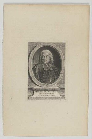 Bildnis des Pierre Francois Guyot Desfontaines