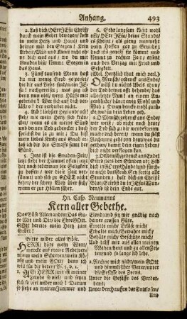 Hn. Casp. Neumanns Kern aller Gebethe