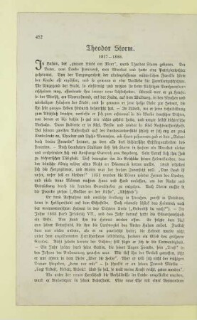 Theodor Storm. 1817 - 1888