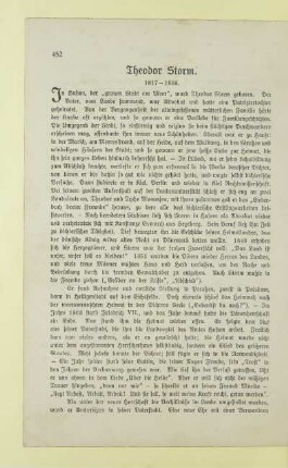 Theodor Storm. 1817 - 1888