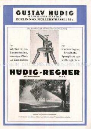 Feldregner, Beregnungsanlagen