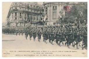 Fête de L'Independance Americain à Paris le 4. Juillet 1918