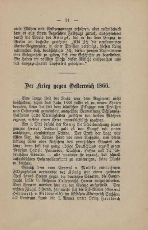 Der Krieg gegen Oesterreich 1866