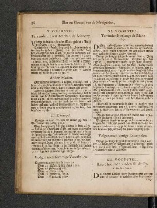X. Voorstel. Te vinden in wat teecken de Mane zy.