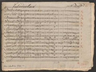 6 Waltzes, orch - BSB Mus.Schott.Ha 2266-2 : [heading, f. 1r, right:] par A: Foreit // [left:] Introduction.