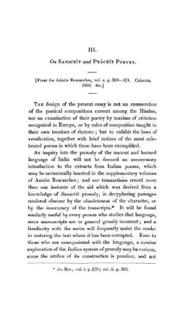 III. On Sanscrĭt and Prácrĭt Poetry