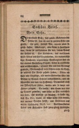 Sechster Brief - Zehnter Brief
