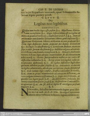 Caput II. De Legibus non legibilibus