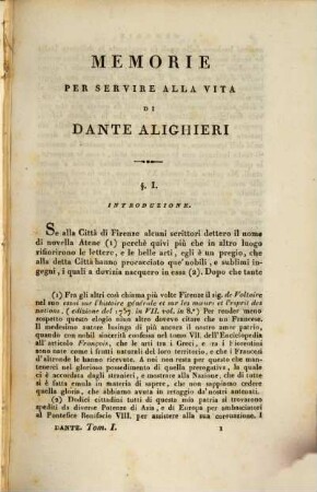 Memorie per servire alla vita di Dante Alighieri ed alla storia della sua famiglia : raccolte