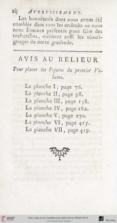 Avis au relieur