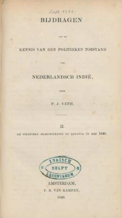 2: De politieke demonstratie te Batavia in mei 1848