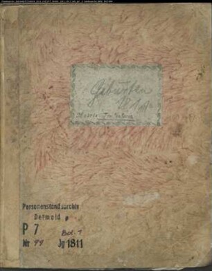 Zivilstandsregister der Munizipalität Freckenhorst (G 1811, AHT 1811, GAHT 1812, GAHT 1813). (Gemeinde: Freckenhorst, Kreis Warendorf)