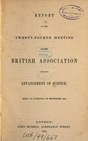 Report of the ... meeting. 24. 1854 (1855)