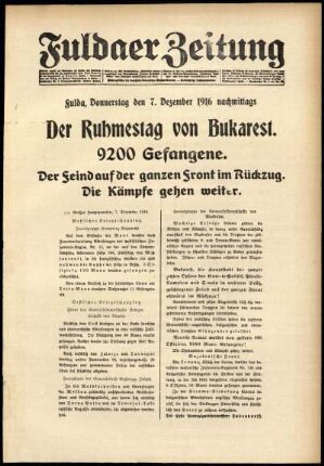 Ausgabe vom Donnerstag, den 07. Dezember 1916.