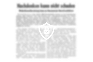 Nachdenken kann nicht schaden