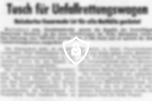 Tusch für Unfallrettungswagen
